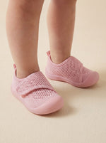 Puschies Barfußschuh Rosa — atmungsaktive weiche Lauflernschuhe für Mädchen