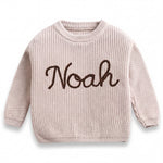 Handgestrickter personalisierter Strickpullover aus 100% Baumwolle