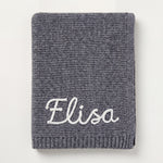 Personalisierte Strickdecke mit Namen
