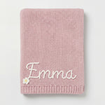 Personalisierte Strickdecke mit Namen