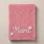 Personalisierte Strickdecke mit Namen