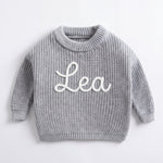 Handgestrickter personalisierter Strickpullover aus 100% Baumwolle