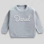Handgestrickter personalisierter Strickpullover aus 100% Baumwolle