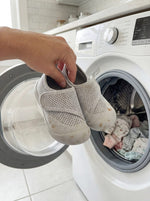 Babyloom Puschies Grau waschbar — Barfußschuhe in der Waschmaschine reinigen