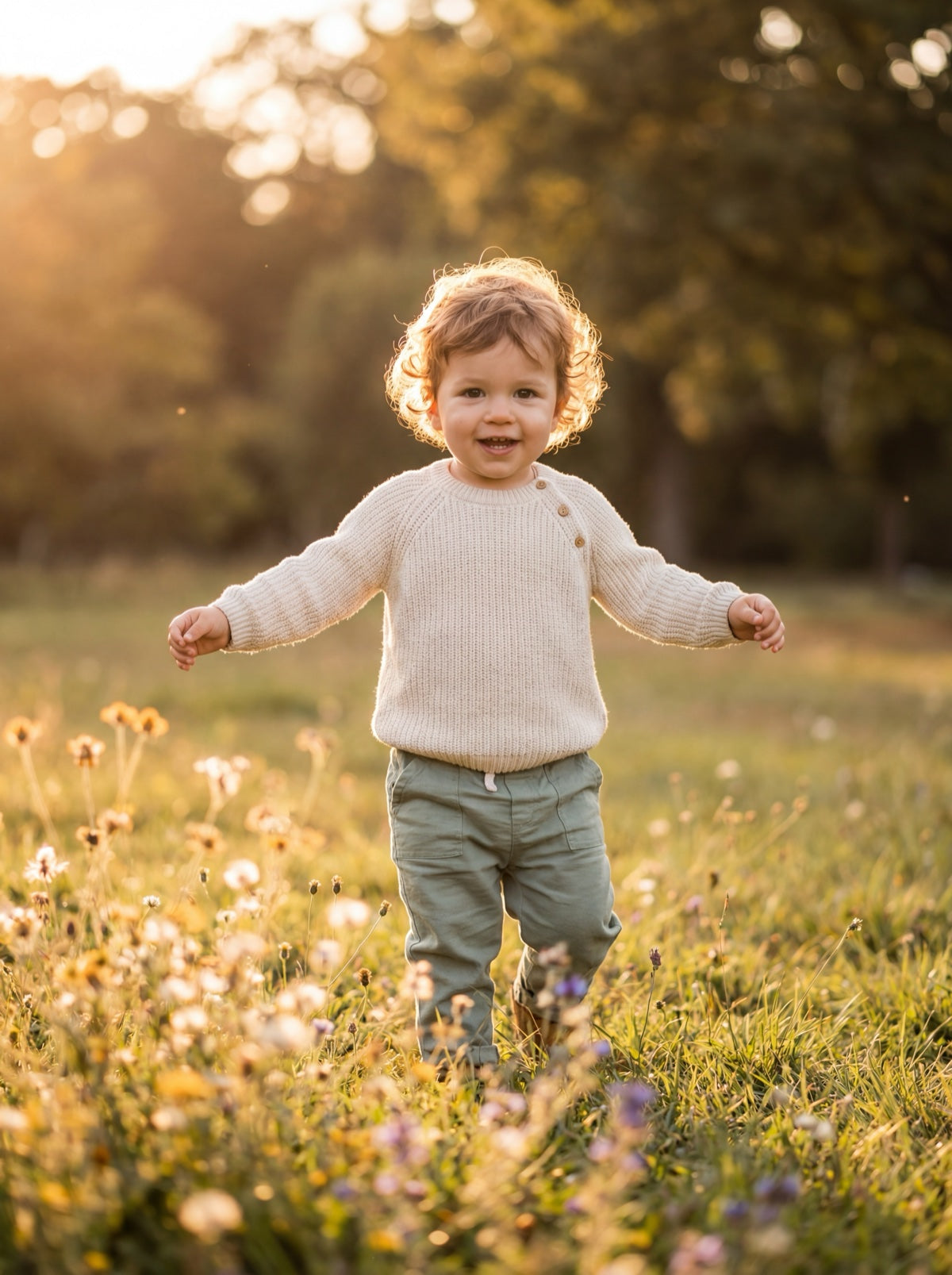Puschies Barfußschuhe — Kinder tragen Puschies draußen in der Natur
